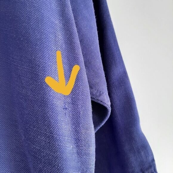 WILFRED | Aritzia Delphine Relaxed Fit Shift Dress w/ Pockets Blue Sz XS Flawed - Picture 12 of 14